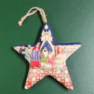 JIM SHORE Nativity Scene Star Ornament 2008 Heartwood Creek